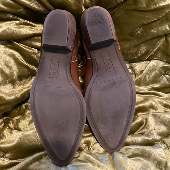 FRYE Judith Zip Bootie 10M Whiskey Leather Side Zip Ankle Boots - Picture 5 of 10